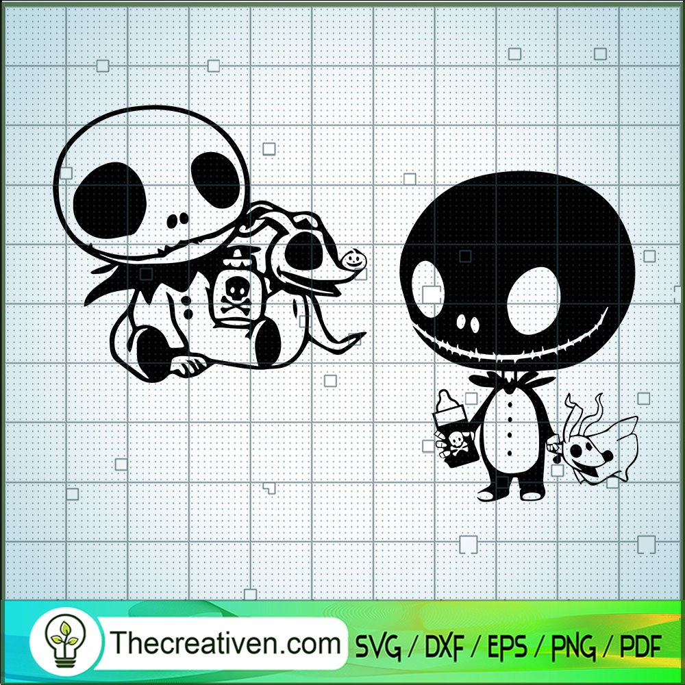 Jack And Zero Ghost SVG Cut File for Cricut & Silhouette 1 Jack And Zero Ghost SVG Cut File for Cricut & Silhouette