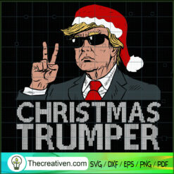 Christmas Trumper SVG, Donald Trump Christmas SVG, Merry Xmas SVG