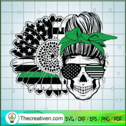 Messy Bun And Loaded Guns SVG, Buns And Guns SVG, Messy Bun SVG