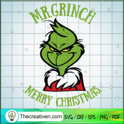 Mr Grinch Merry Christmas SVG, Grinch Christmas SVG, Merry Xmas SVG