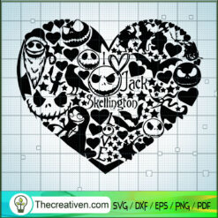 I Love Jack Skellington SVG Cut File for Cricut & Silhouette