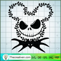 Jack Skellington Mickey Head SVG Cut File for Cricut & Silhouette