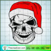 Skull Christmas SVG, Skull SVG, Christmas Hat SVG