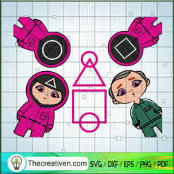 Squid Game Characters Game SVG, Squid Game SVG, Hot Movie SVG