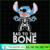 Bad To The Bone SVG, Stitch Skeleton SVG, Stitch Halloween SVG