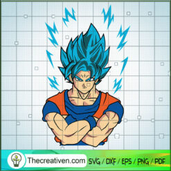 Goku Super Saiyan Blue SVG Cut File for Cricut & Silho Design 59185