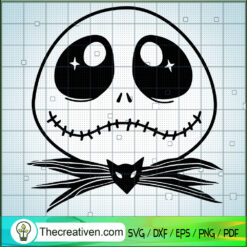 Jack Skellington Sad Face SVG, Jack SVG, Love Jack Skellington SVG
