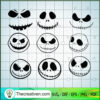 Jack Skellington Face Bundle SVG Cut File for Cricut & Silhouette 3 257 copy 1