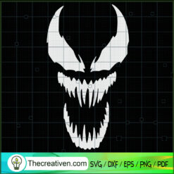 Venom Scary Black And White SVG, Venom SVG, Marvel SVG