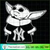 Baby Yoda New York Yankees Fan SVG, Baby Yoda SVG, MLB SVG