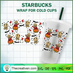Sam Trick Or Treat Starbucks Cup SVG, Starbucks Cold Cup Full Wrap SVG
