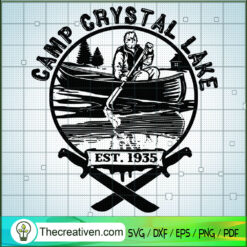Camp Crystal Lake Est 1935 SVG, Jason Voorhees SVG, Halloween SVG