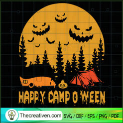 Happy Camp Halloween SVG, Camping SVG, Halloween SVG