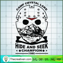 Camp Crystal Lake Hide And Seek SVG, Jason Voorhees SVG, Halloween SVG