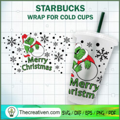 Merry Christmas With Grinch  SVG Cut File for Cricut