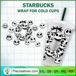 Jack Skellington Starbucks Warp SVG Cut File for Cricut & Silhouette