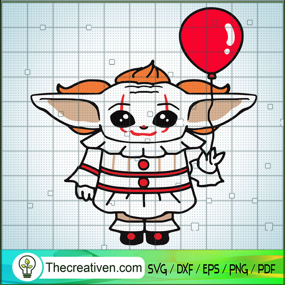 Baby Yoda Pennywise SVG, Cute Yoda SVG, Pennywise Horror SVG 1 Baby Yoda Pennywise SVG, Cute Yoda SVG, Pennywise Horror SVG