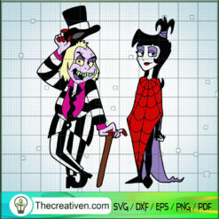 Funny Beetlejuice Couple SVG Cut File for Cricut & Silhouette