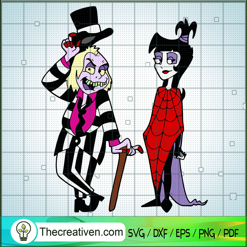 Funny Beetlejuice Couple SVG Cut File for Cricut & Silhouette 1 Funny Beetlejuice Couple SVG Cut File for Cricut & Silhouette