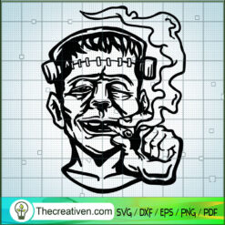Frankenstein Smoking Weed SVG Cut File for Cricut & Silhouette