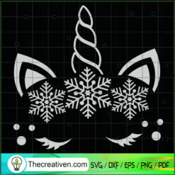 Christmas Unicorn SVG, Unicorn SVG, Winter Christmas SVG
