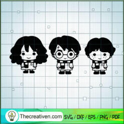 Harry Ron Hermione SVG, Harry Potter Movie SVG, Hogwarts Student SVG