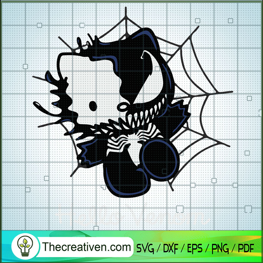 Hello Kitty Venom SVG, Venom SVG, Scary Kitty Venom SVG 1 Hello Kitty Venom SVG, Venom SVG, Scary Kitty Venom SVG