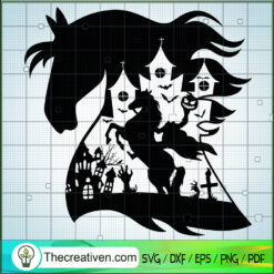 Horseman Headless SVG, Horseman Halloween SVG, Ghost Horse SVG