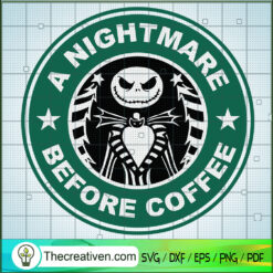 A Nightmare Before Coffee SVG Cut File for Cricut & Si Design 59630