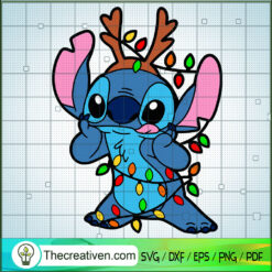 Merry Christmas Stitch SVG, Cute Stitch SVG, Funny Christmas SVG