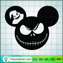 Mickey Head Oogie and Jack S SVG Cut File for Cricut