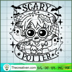 Scary Zombie Wizard SVG, Scary Potter SVG, Harry Potter Halloween SVG