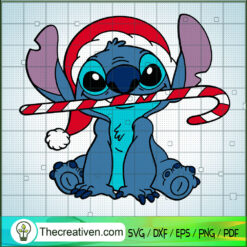 Stitch In Sorting Hat SVG, Cute Stitch Christmas Hat SVG, Stitch SVG