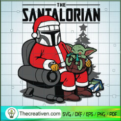 The Santalorian And Baby Yoda SVG, Star Wars SVG, Merry Christmas SVG