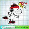 Snoopy Play Patin With Woodstock SVG, Snoopy SVG, Cartoon SVG