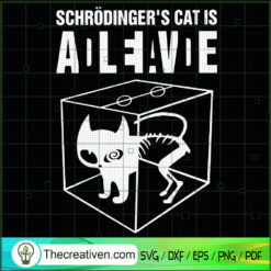 Schrodinger's Cat Alive Dead SVG, Scary Cat SVG, Pet SVG