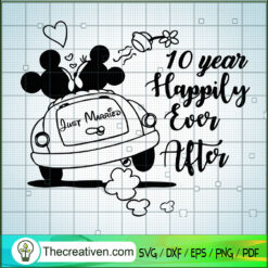 10 Year Happily Ever After SVG Cut File for Cricut & Silhouette