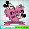 I Love You SVG, Disney Mickey Minnie SVG, Happy Valentine SVG