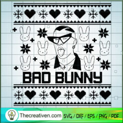 Bad Bunny Christmas SVG, Bad Boy SVG, Merry Christmas SVG