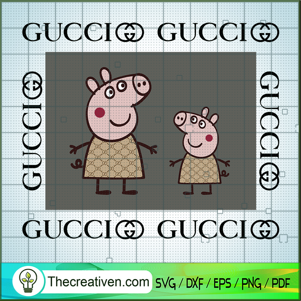 Peppa Pig Gucci Brand SVG, Gucci SVG, Peppa Pig SVG 1 Peppa Pig Gucci Brand SVG, Gucci SVG, Peppa Pig SVG