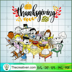 Snoopy Family Thanksgiving SVG, Snoopy Characters SVG, Snoopy SVG