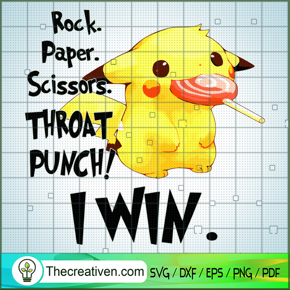 Rock Paper Scissors Throat Punch I Win SVG, Pikachu SVG, Pokemon SVG 1 Rock Paper Scissors Throat Punch I Win SVG, Pikachu SVG, Pokemon SVG