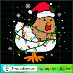 Chicken Christmas Light SVG, Christmas SVG, Merry Xmas SVG