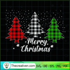 Christmas Tree Buffalo Plaid SVG Cut File for Cricut