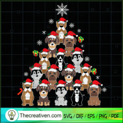 Dog Christmas Tree SVG, Funny Christmas SVG, Merry Xmas SVG