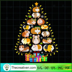 Guinea Pig Christmas Tree Light SVG Cut File for Cricut & Silhouette