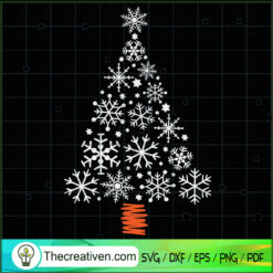 Snow Christmas Tree SVG, Snow Christmas SVG, Merry Xmas SVG