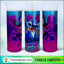 The Creativen 35 Stitch Glitter Skinny Tumbler Wrap – Digital Download