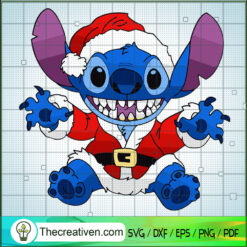 Stitch Santa SVG, Stitch Christmas SVG, Christmas SVG