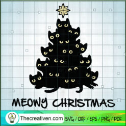 Meowy Christmas SVG Cut File for Cricut & Silhouette